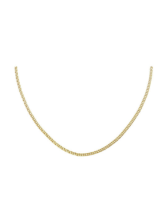 Senzio Belibasakis Goldene Kette Nacken 14K Länge 60cm