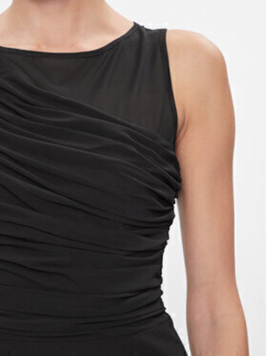 Summer Midi Evening Dress Black