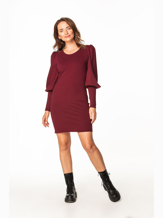 Tessita Mini Kleid Burgundisch