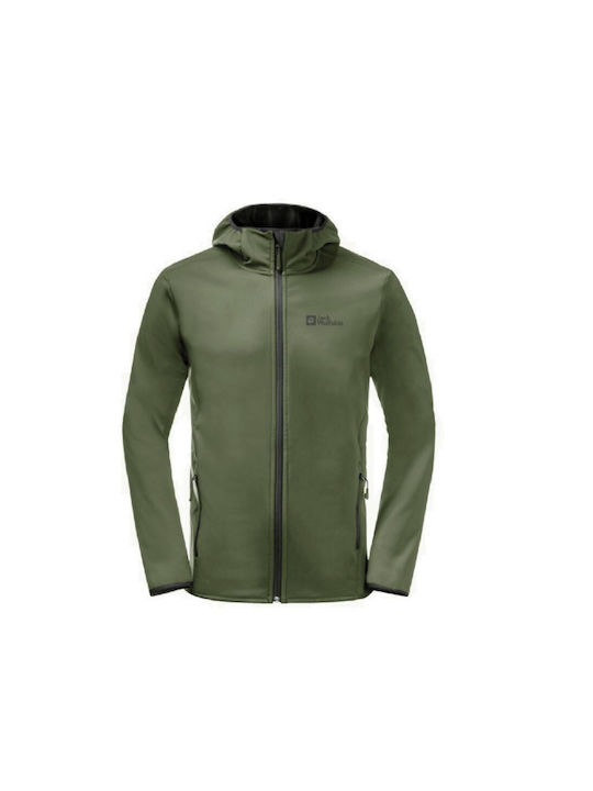 Jack Wolfskin Bornberg Herren Winter Jacke Softshell Wasserdicht und winddicht greenwood