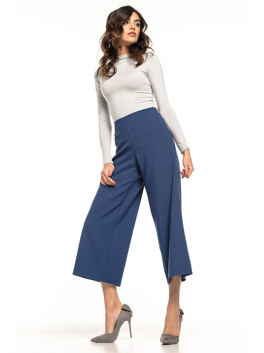 Tessita Damen Stoff Palazzo-Hose Blau