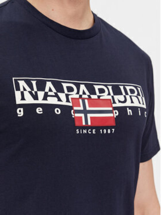 Napapijri Herren Kurzarmshirt Dark Blue