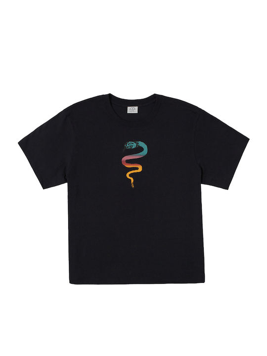 Women's Summer Blouse Short Sleeve Black (RVB/ BLACK)