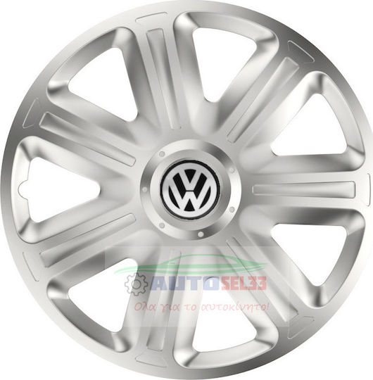 Versaco Car Hubcap Set Comfort with VW Emblem 13" 4pcs Silver