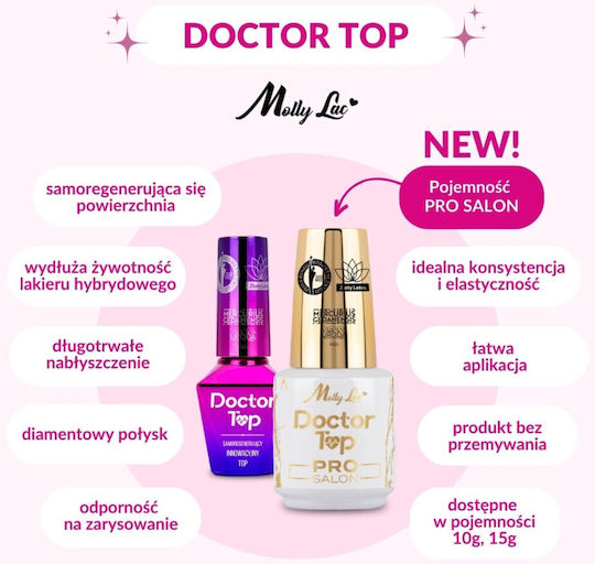 Molly Lac Top Coat για Απλά Βερνίκια