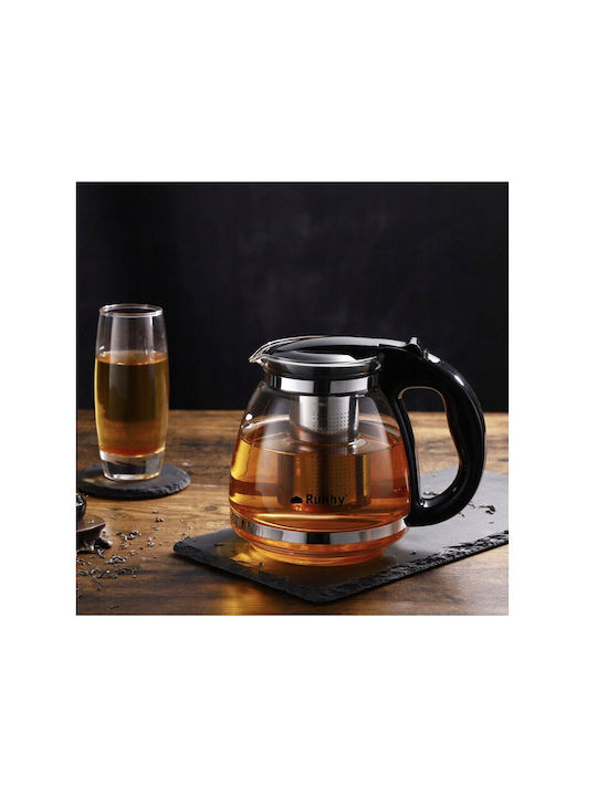 Ruhhy Teapot with Filter Glass Transparent 2000ml