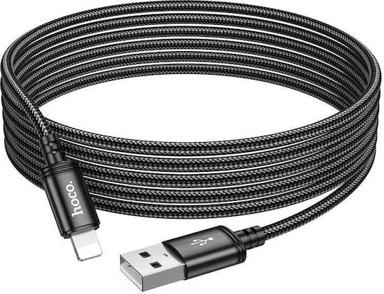 Hoco X91 Braided USB-A to Lightning Cable Μαύρο 3m