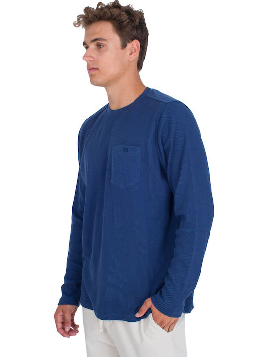 Long Sleeve Blouse Blue.