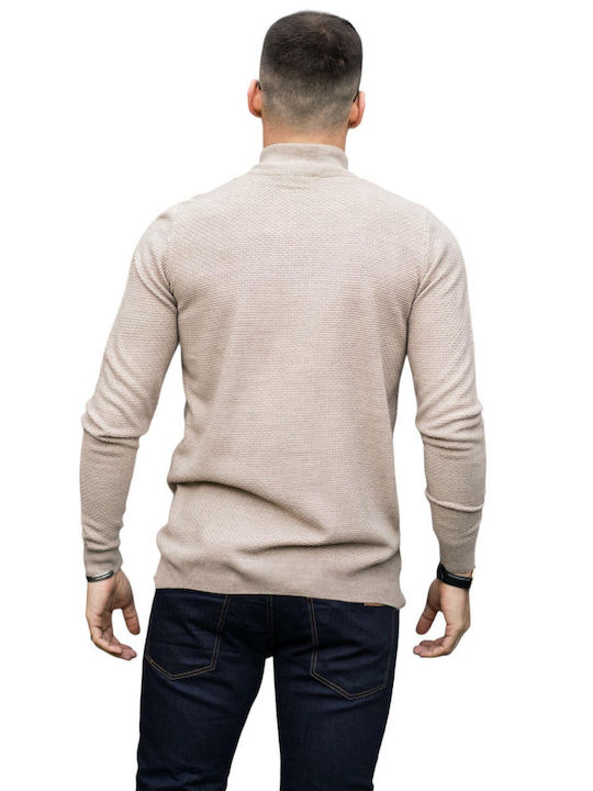 Vittorio Artist Vittorio Men's Long Sleeve Sweater with Zipper Cigar