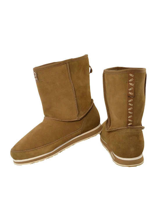 Seneo Casual Mid W Suede Women's Ankle Boots Brown