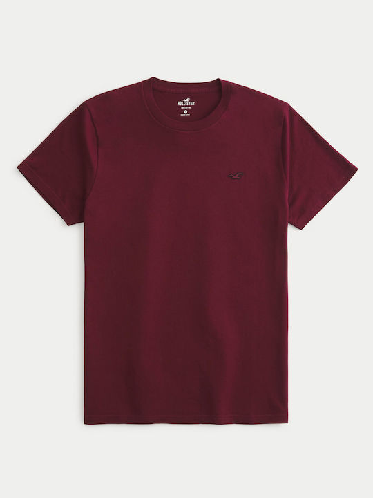 Hollister Men's Short Sleeve Blouse Burgundy