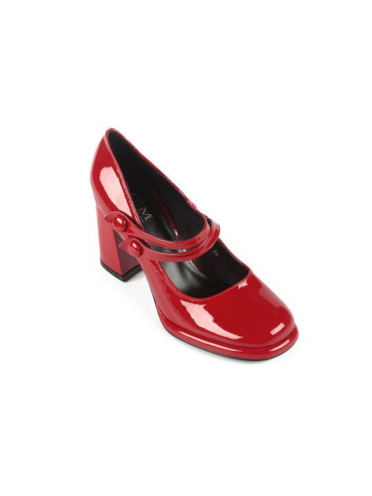 Fshoes Patent Leather Red Heels
