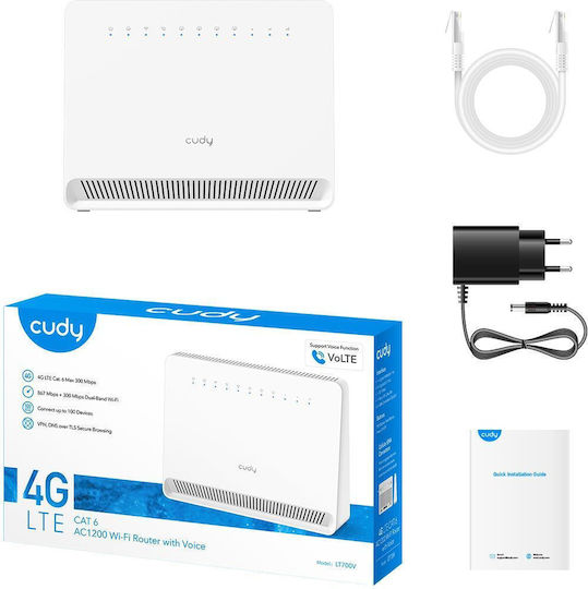 Cudy LT700V Wireless 4G Wi-Fi 5 cu 2 Porturi Ethernet