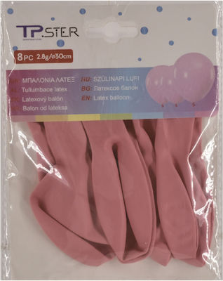 Set of 8 Balloons Latex Pink