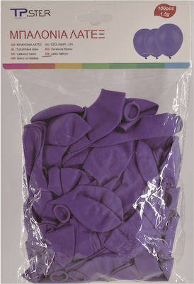 Set of 100 Balloons Latex Purple