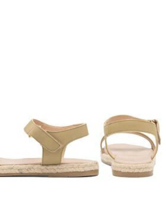 Damen Flache Sandalen in Grün Farbe