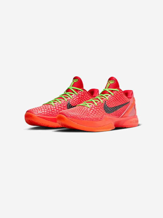 Nike Kobe 6 Protro Scăzut Pantofi de baschet Bright Crimson / Black / Electric Green