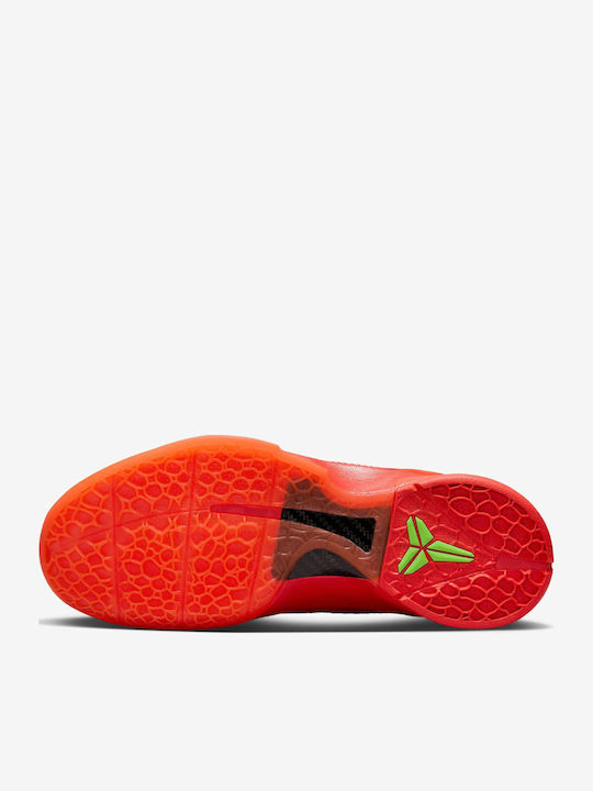 Kobe 6 Protro Low Basketball Shoes Bright Crimson / Black / Electric Green