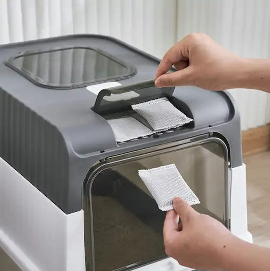 Toaletă Pisică Închisă cu Filtru Portocalie L35 x W50 x H34buc