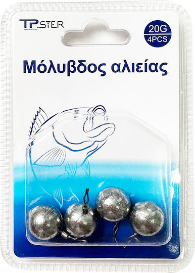 Tpster Angelgeräte Gewicht Sinker 20gr Set 4 Stück