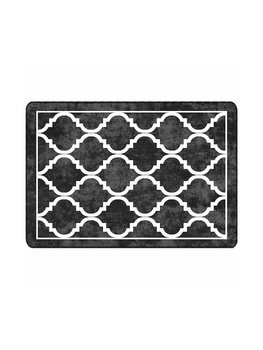 vidaXL Rug Rectangular Black and White