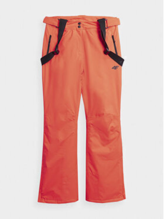 4F 4FAW23TFTRF419-63N Pantaloni de schi și snowboard pentru femei Ski & Snowboard Portocaliu