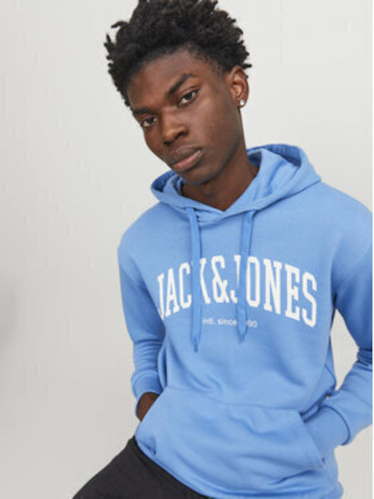 Jack & Jones Ανδρικό Φούτερ με Κουκούλα Μπλε