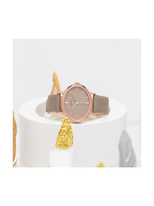 Oozoo Timepieces Watch with Brown Leather Strap