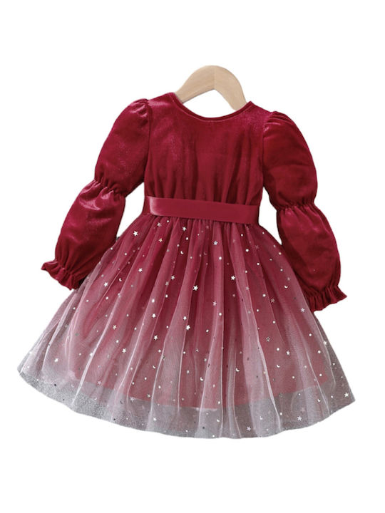 TakTakBaby Kids Dress Velvet red