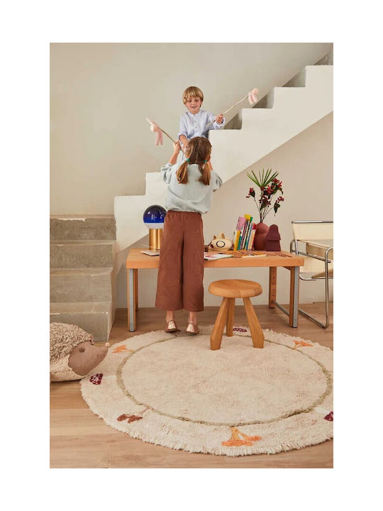 Lorena Canals Kids Synthetic Rug Round 140cm