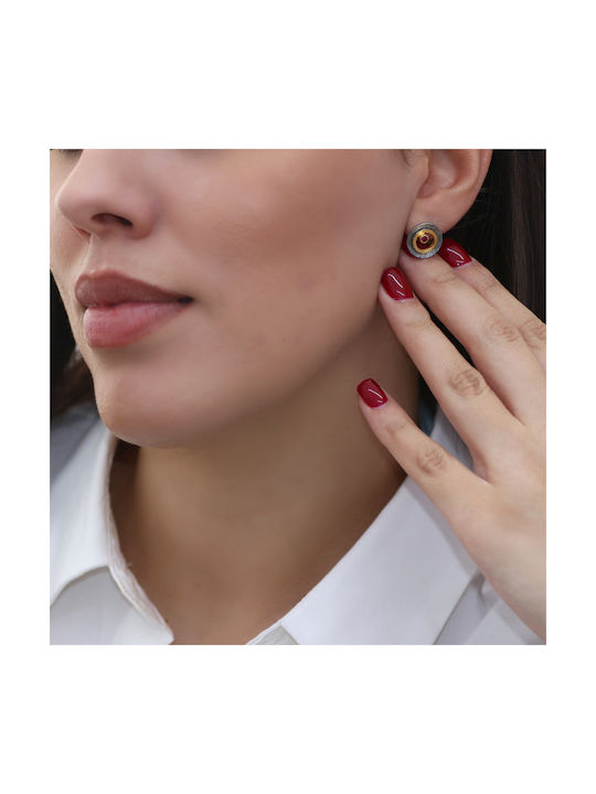 Earrings made of Silver Gold Plated with Stones