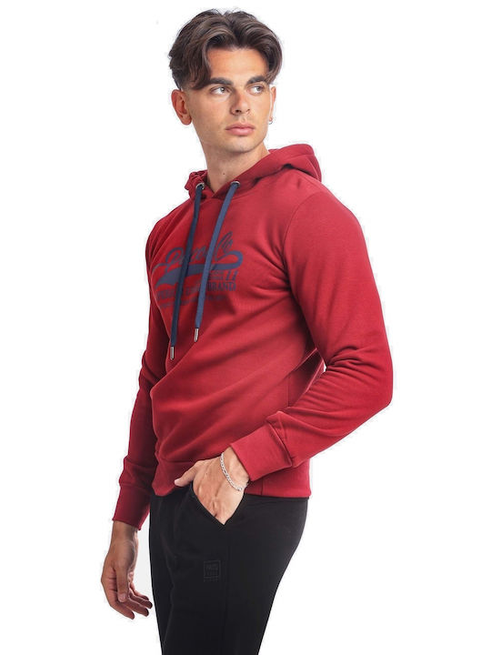 Paco & Co Herren Sweatshirt mit Kapuze RED