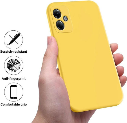 Pure Color Back Cover Silicone Yellow (Moto G14)