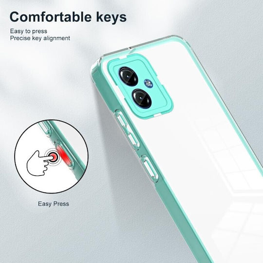 Color Frame Back Cover Silicone Green (Moto G14)