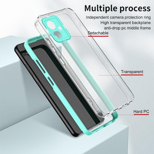 Color Frame Back Cover Silicone Green (Moto G14)