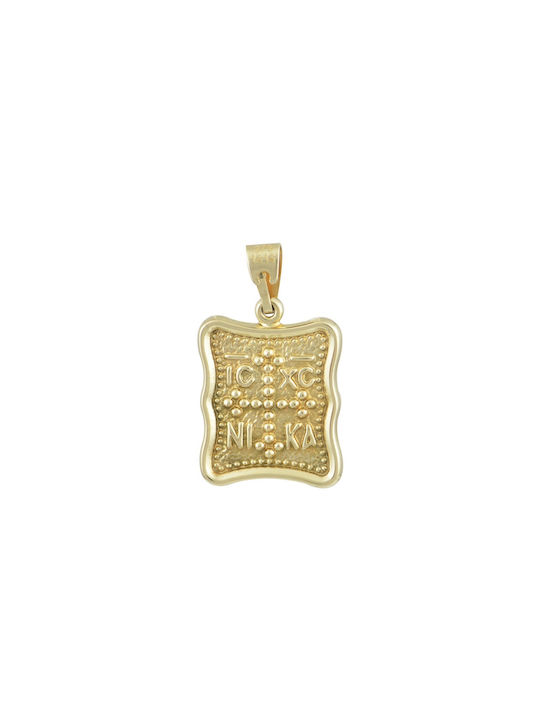 Pendant Kids Talisman Double Sided Constantine from Gold 9K N009.4Y.K9