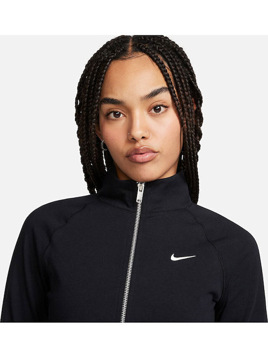 Dri-Fit Sportswear Damen Sweatshirt Kapuzen Schwarz