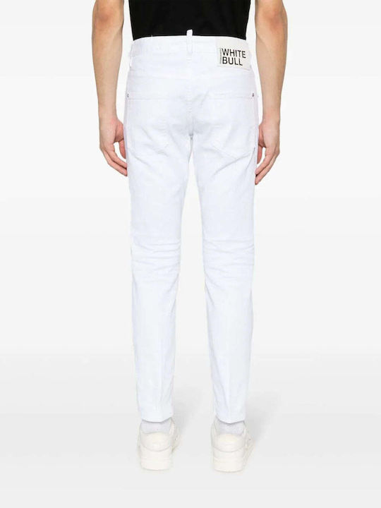 Dsquared2 Pantaloni de Bărbați din Jean White