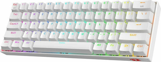 Redragon K530 Draconic Pro Fără fir Gaming Tastatură Mecanică 60% cu Custom Red comutatoare și iluminare RGB (Engleză US) Alb