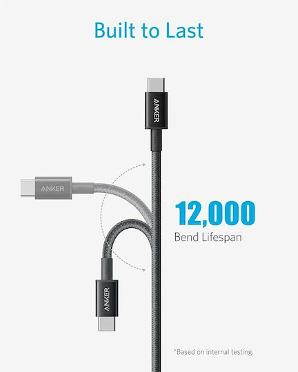 Anker Braided USB 2.0 Cable USB-C male - USB-C 240W Black 0.9m (A81D5H11)