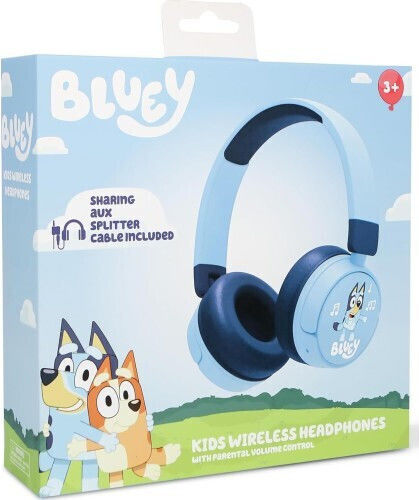 OTL Bluey Wireless / Wired On Ear Headphones with 24 hours of Operation Blue