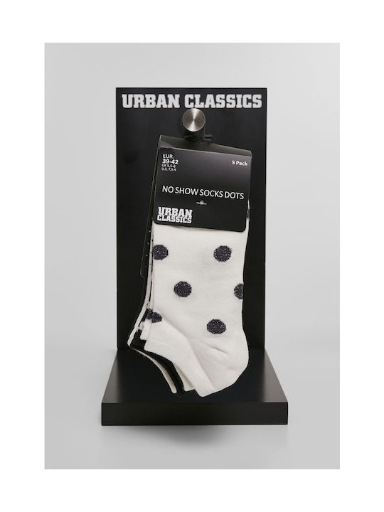 Urban Classics Classics Ανδρικές Κάλτσες με Σχέδια White/black 5Pack