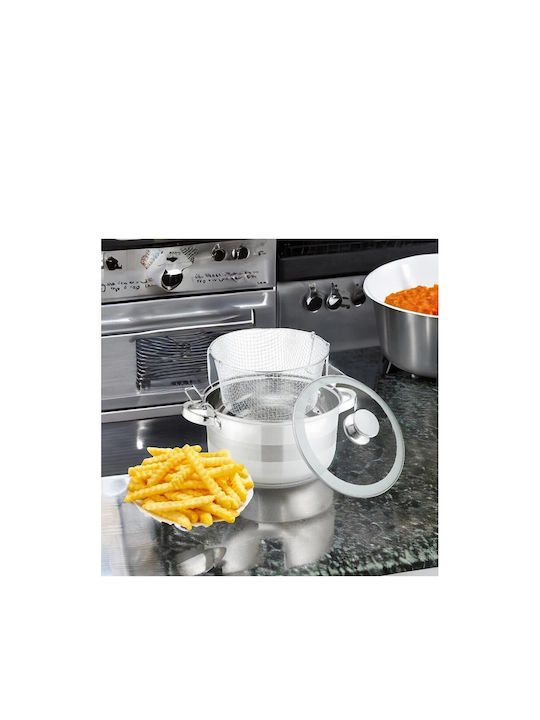 Cheffinger Ανοξείδωτη Κατσαρόλα Φριτέζα 6.5lt / 24cm