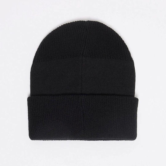 Beanie Unisex Σκούφος Πλεκτός σε Μαύρο χρώμα
