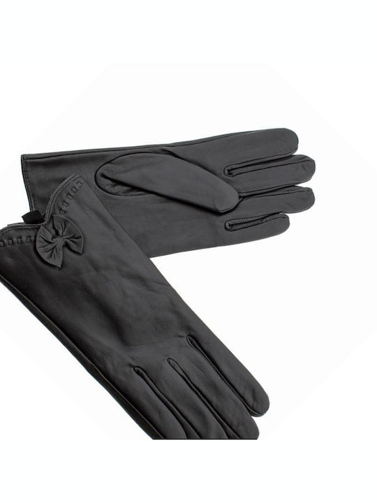 Verde Μαύρα Γυναικεία Δερμάτινα Γάντια