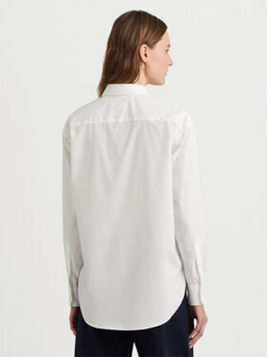 Ralph Lauren Langärmelig Damen Hemd White