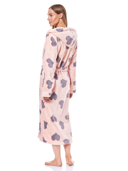 L&L Collection Women's Winter Pajama Robe Pink