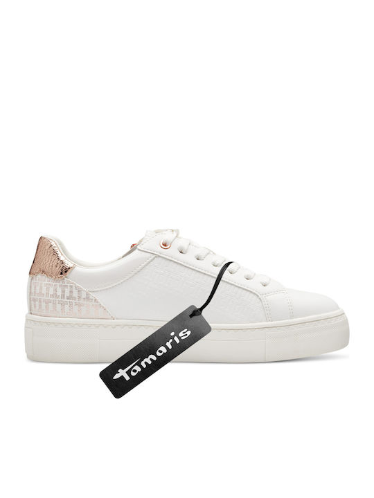 Γυναικεία Ανατομικά Chunky Sneakers Wht / Rose Gold
