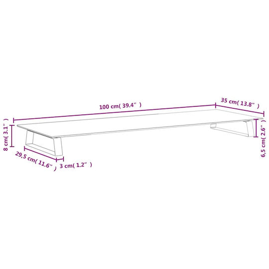 vidaXL Stand Desk Mounted Monitor White (374222)