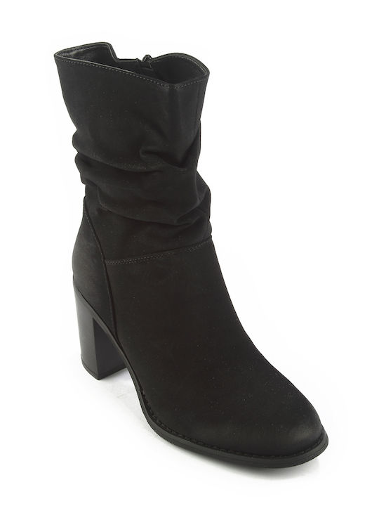 Fshoes Women's Ankle Boots with High Heel Black